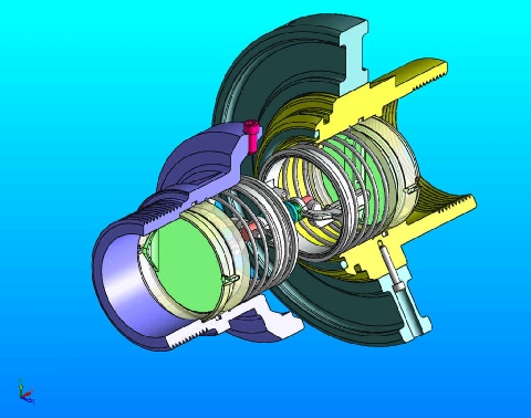 Double Dry Break Valve. Shuts off the flow from both ends if disconnected.
