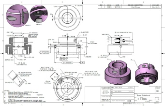 Spring Torque Fixture: Drawing of one of the parts. 