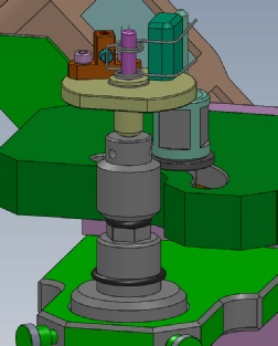 Spring Torque Fixture: The torque meter has the "drill chuck" attached to it. 