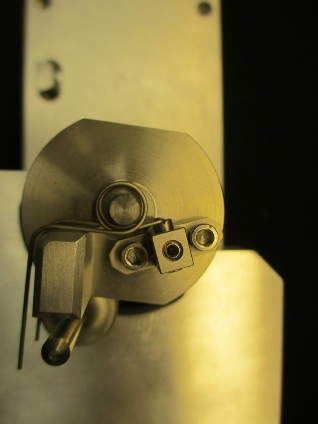 Spring Torque Fixture: Top view of the spring in place. 